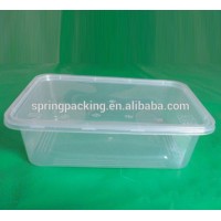 750ml disposable plastic rectangular take away fast food container packaging box