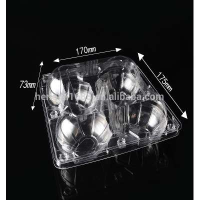 Disposable transparent plastic clamshell kiwifruit containers 4packs HTD1717(73)